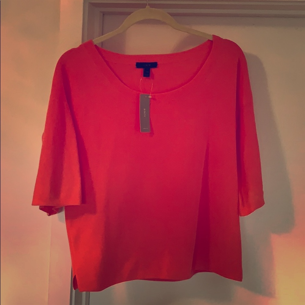 JCrew coral sweater
